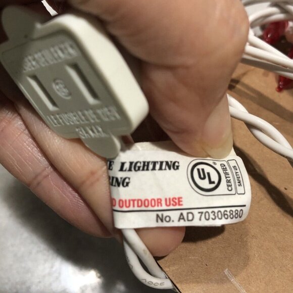 Red String Lights White Wire 44f for Christmas Holiday 4th of July Home Decor - Picture 7 of 7